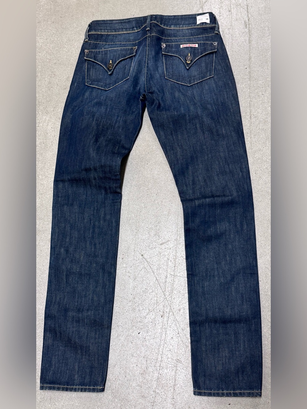 Womens Hudson Jeans Collin Mid-Rise Skinny Jeans Size 28 Flap Pocket Dark Wash